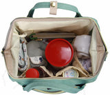 Wickelrucksack Uni von oben mit Inhalt bepackt